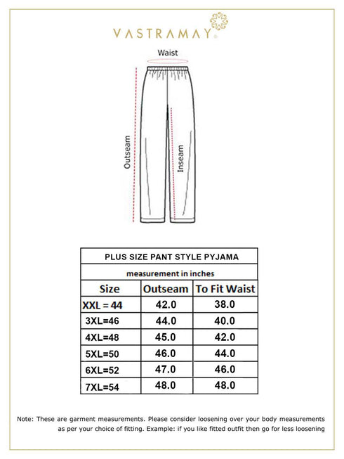 Men's Plus Size White Pant Style Pyjama